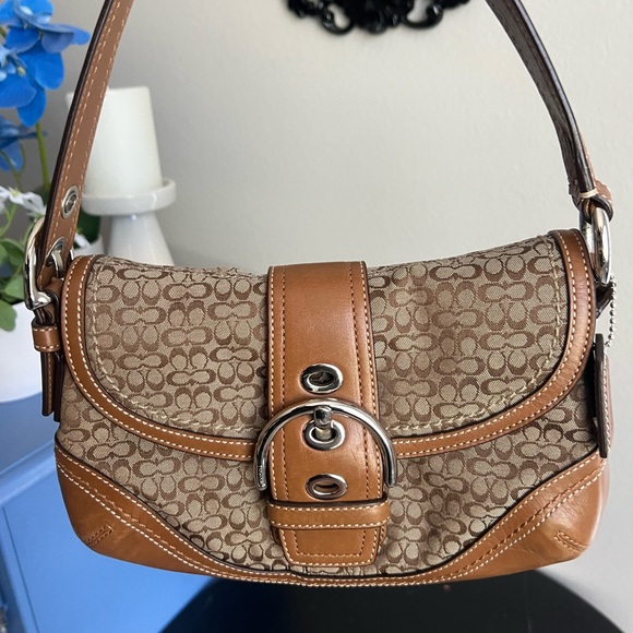 Coach Handbags - Coach Small Tan Canvas Soho A0878-F10925